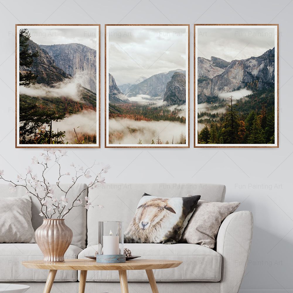 Photography Yosemite - 국립 공원 인쇄 스칸디나비아 산 캔버스