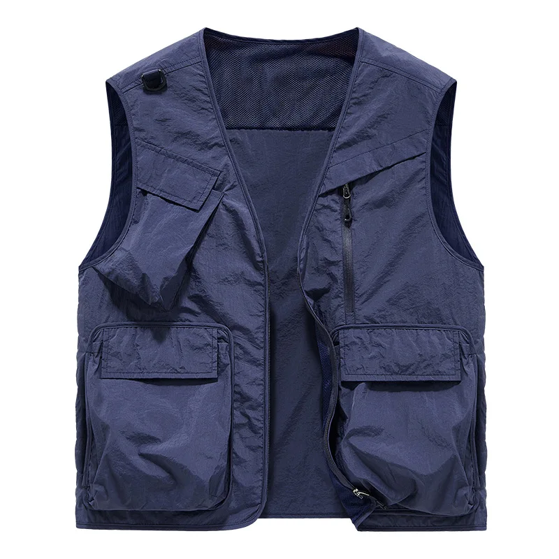 Photography Vest - 남성용 대형 여름 조끼, 얇고 빠르게
