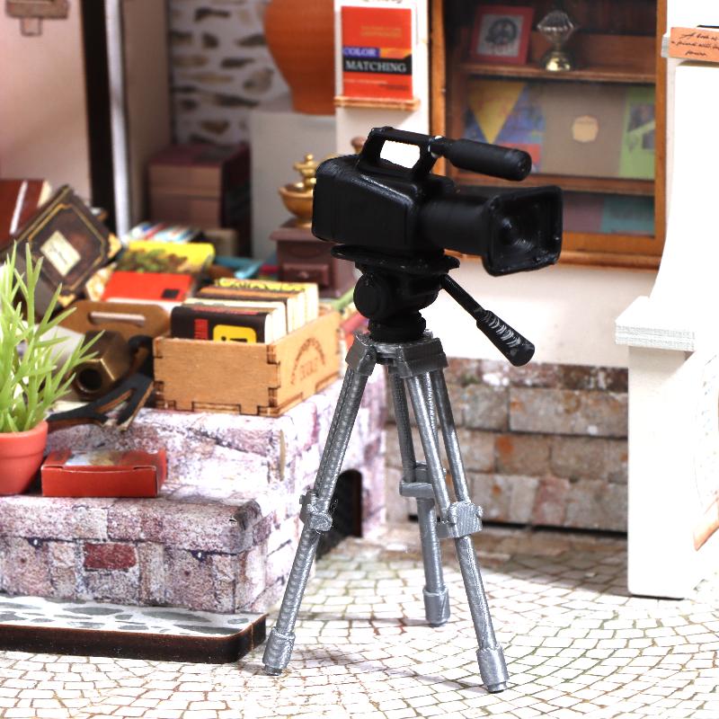 Photography Model - 미니 비디오 카메라 삼각대 모델 1:12