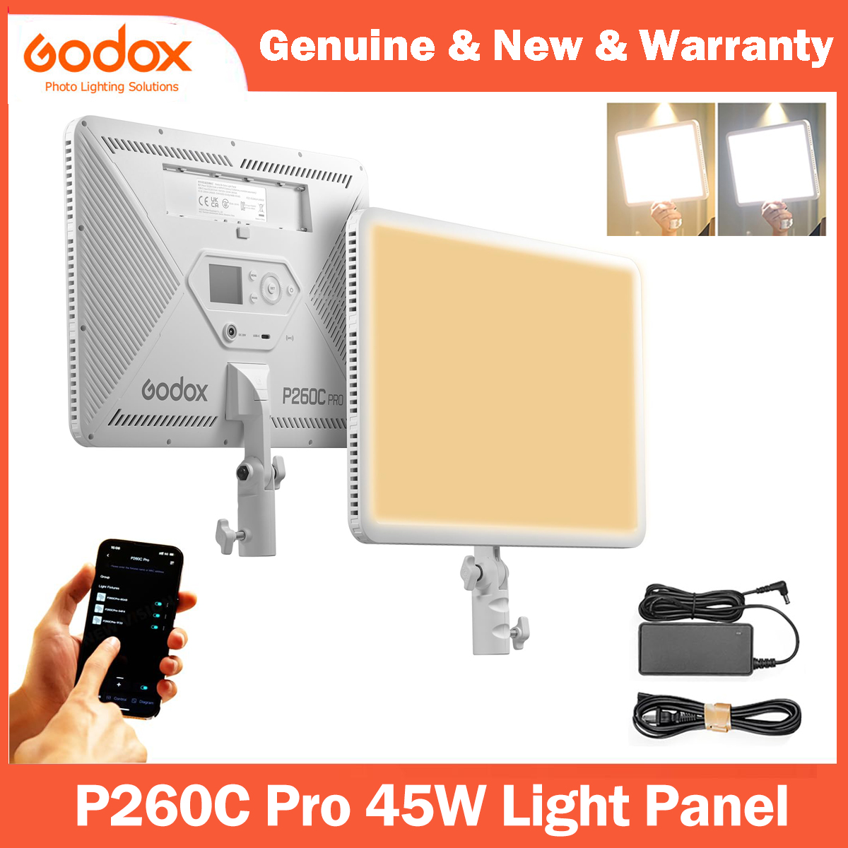 Video Led Light Panel - Godox P260C Pro LED 비디오 라이트