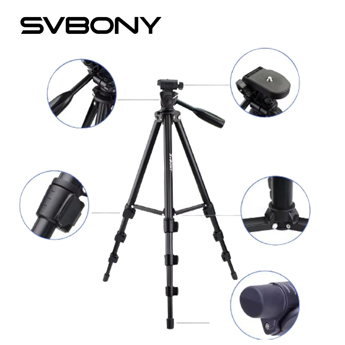 Photography Pro - SVBONY SV101 포토그래피 유니버설 삼각대, 알루미늄