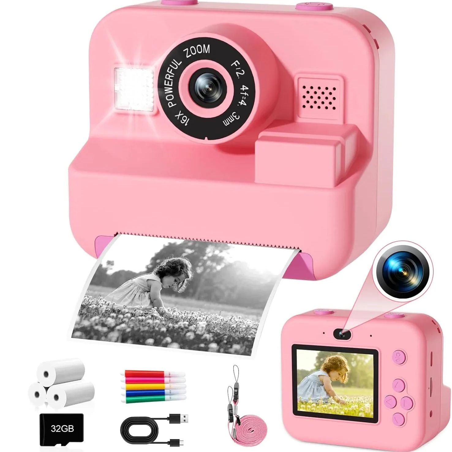 Photography Pro - NewInstant 인쇄 카메라 32G 카드 열