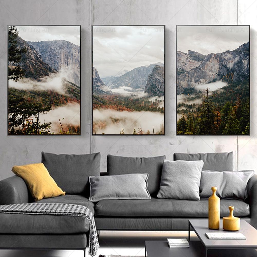 국립 공원 인쇄 스칸디나비아 산 캔버스 벽 아트 포스터 - Photography Yosemite 리뷰 및 가격