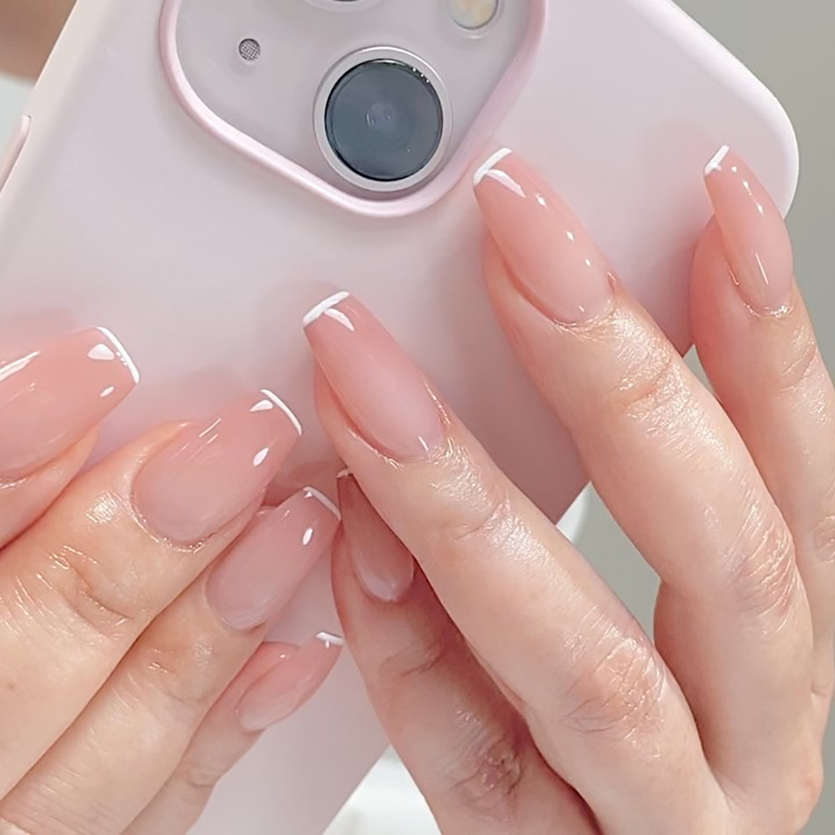 24Pcs 손톱에 짧은 사각형 수제 프레스 그라디언트  - Photography Tips 리뷰 및 가격