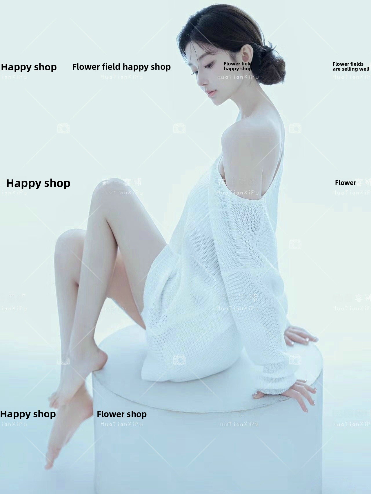 한국 스타일 순수한 욕망 게으른 산소 소녀 스웨터 아트 - Photography Model 리뷰 및 가격