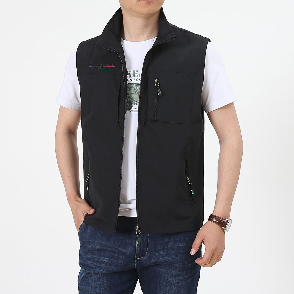 봄, 여름, 가을, 조끼, 남성 캐주얼 스탠드 칼라,  - Photography Vest 리뷰 및 가격