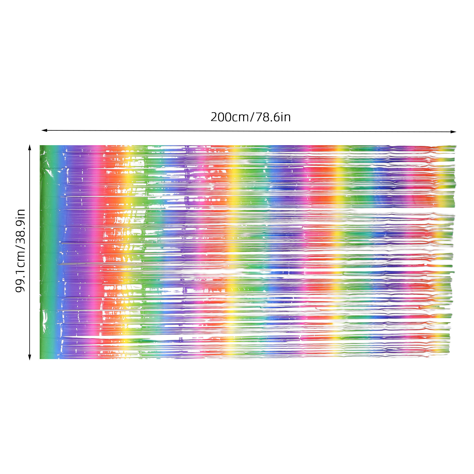 2개입 레인보우 포일 커튼 사진 배경 장식 6.56피트 - Photography Of The Day 리뷰 및 가격