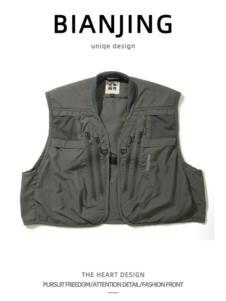 트렌디한 야외 통기성 낚시 조끼 포켓 조끼 캐주얼 사진 - Photography Vest 리뷰 및 가격