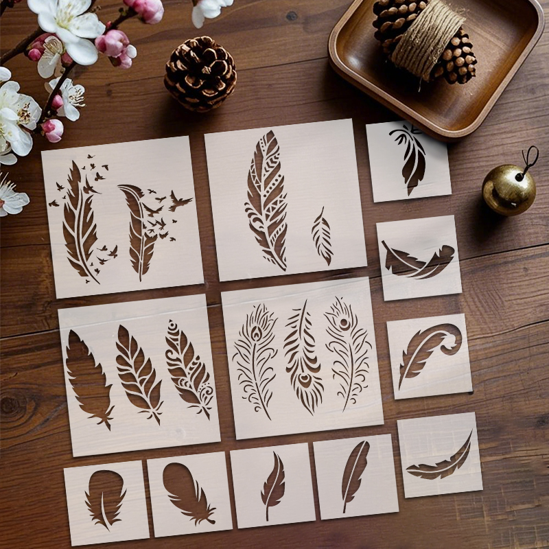 YOMDID 12pcs 깃털 시리즈 그림 중공 PET  - Photography Model 리뷰 및 가격