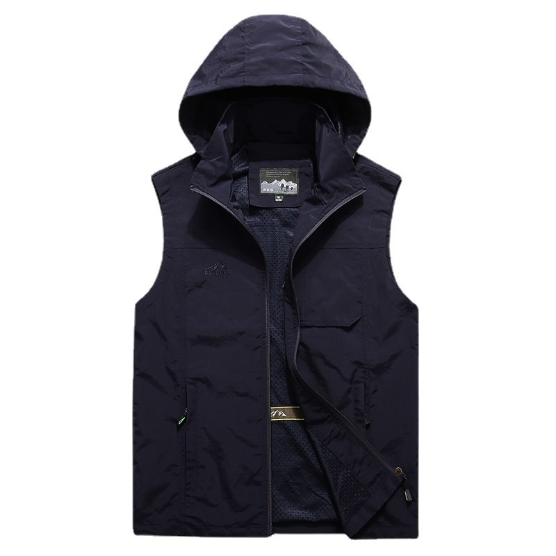 남성 야외 후드 분리형 카고 조끼 남성 사진 민소매 자 - Photography Vest 리뷰 및 가격