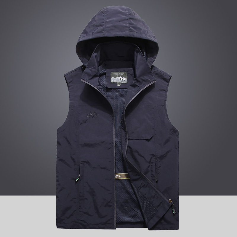 남성 야외 후드 분리형 카고 조끼 남성 사진 민소매 자 - Photography Vest 리뷰 및 가격