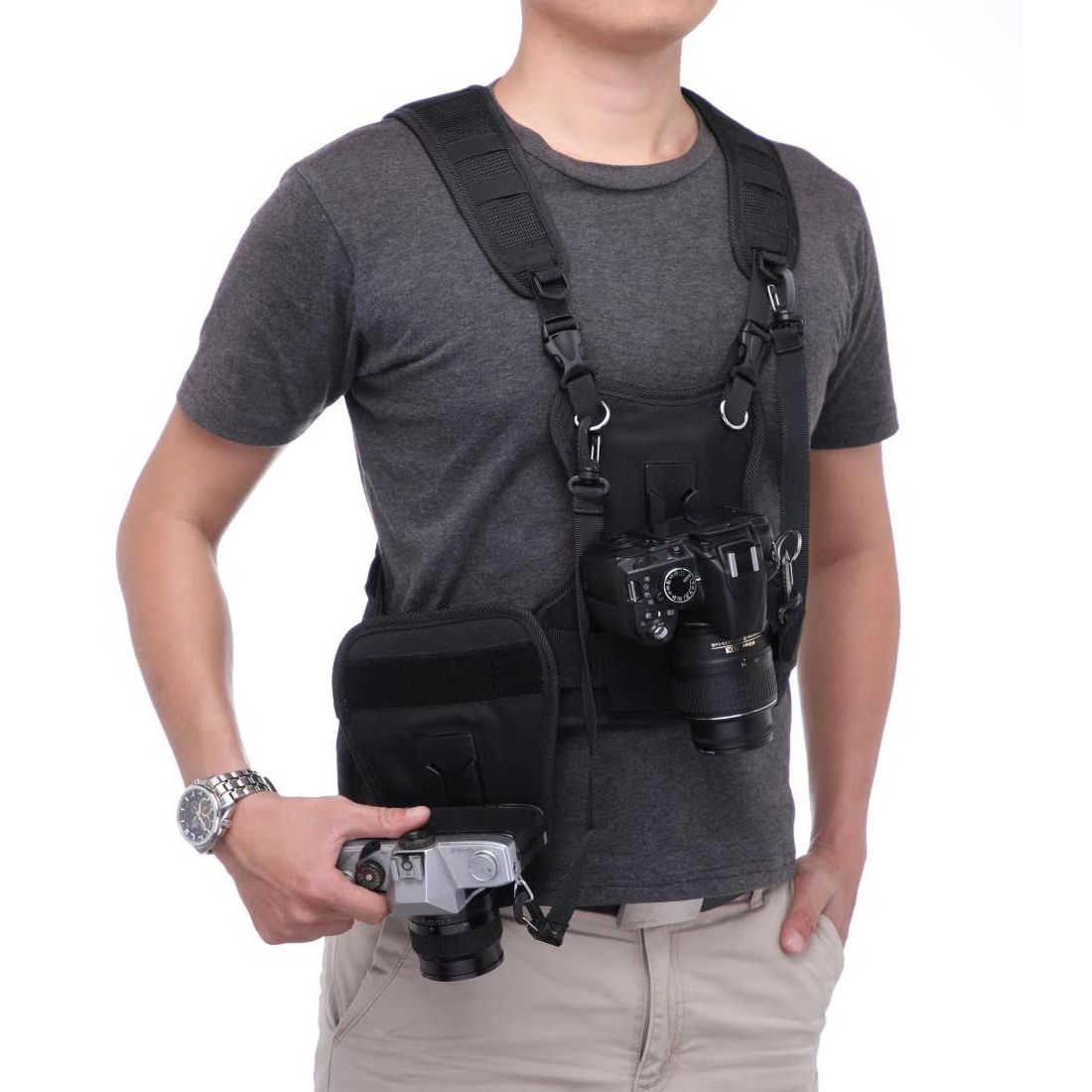 DSLR 카메라 더블 숄더 스트랩, 가슴 하네스 시스템 - Photography Vest 리뷰 및 가격