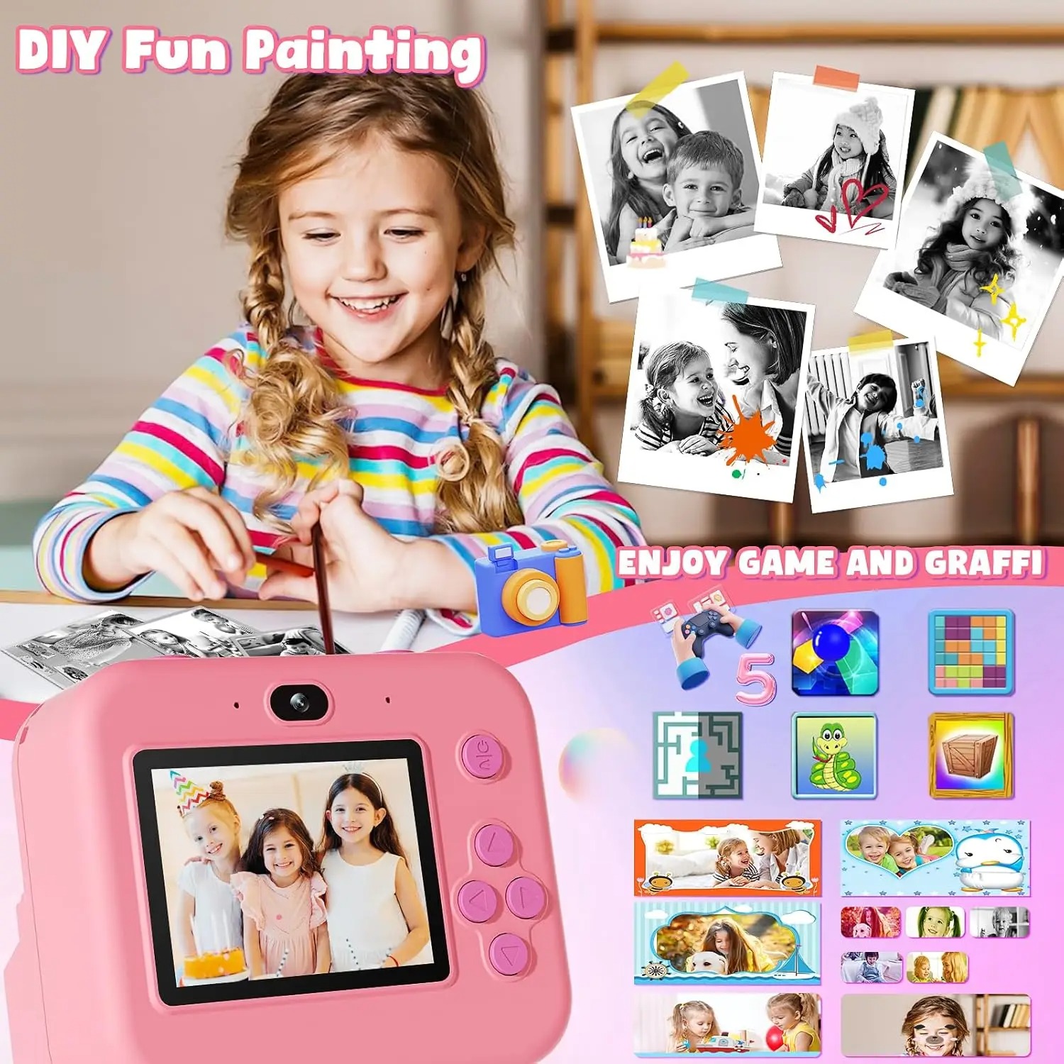NewInstant 인쇄 카메라 32G 카드 열 사진  - Photography Pro 리뷰 및 가격
