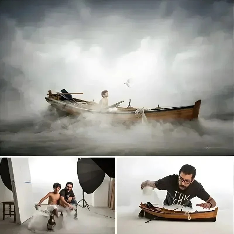 밀집한 안개 흰색 연기 필름 마술 공연 장식 파티 무대 - Photography Of The Day 리뷰 및 가격